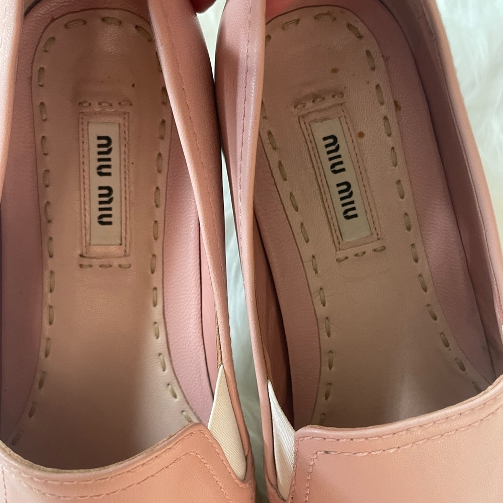 MIU MIU Light Pink Sneakers Metal ToeCaps Sz 39 Excellent Condition! - Picture 8 of 11